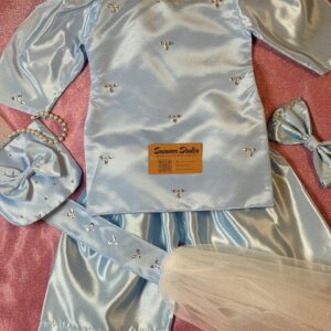 Elegant Kids Eid Outfit – Silky Line 4-Piece Festive Set