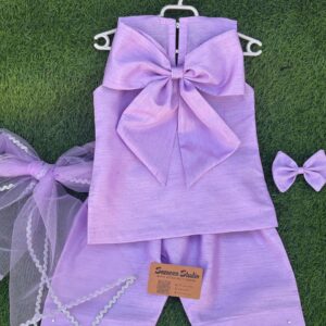 Eid ul Fitr Special – Raw Silk Hand-Embellished Girls Festive Set